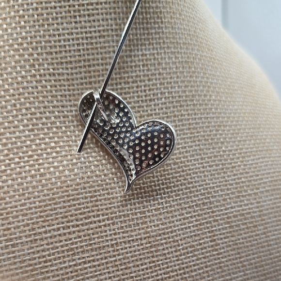 Pink And Rhinestone Pendant - Picture 2 of 2